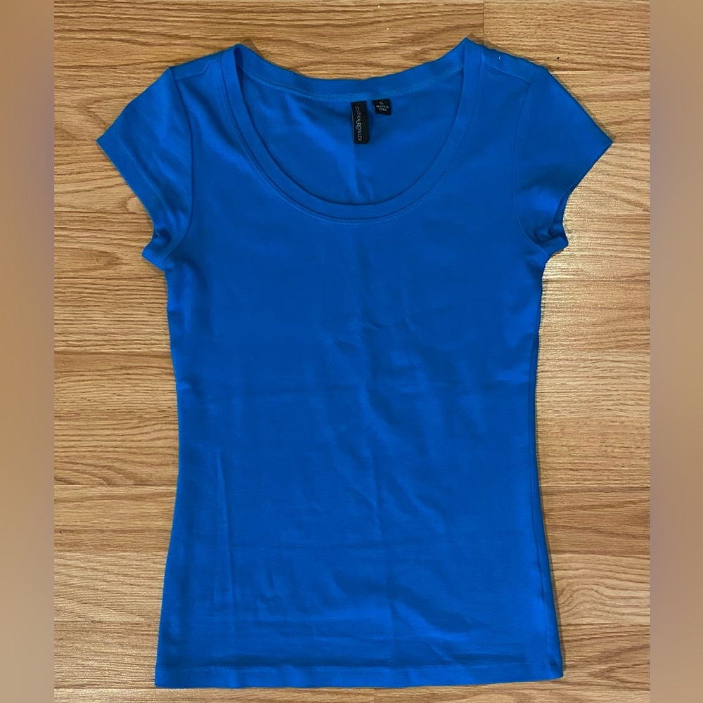 Cynthia Rowley Cotton Scoop Neck T-Shirt